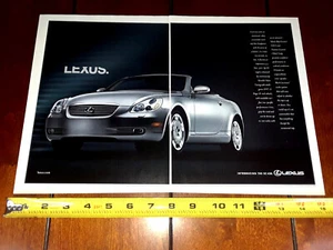 Lexus SC 430 2001 original anuncio de 2 páginas - Imagen 1 de 12