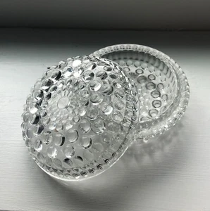 Hobnail Moonstone Vanity Trinket Dish - Picture 1 of 6