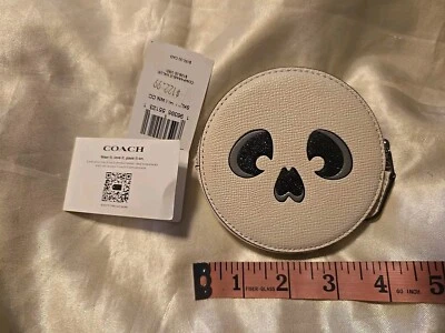 Coach  Coin Case Pouch Change Purse Chalk - Изображение 1 из 4