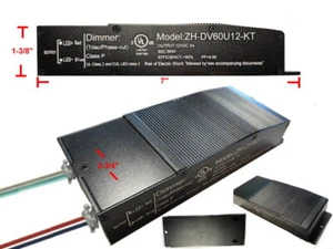 12 volt Dimmable Outdoor Triac Led Driver Transformer 60 Watt UL Class 2 - Picture 1 of 2