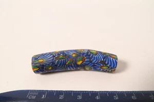 Alte Millefiori Glasperle HA15 56x14mm Old Venetian trade bead big banana Murano - Bild 1 von 6