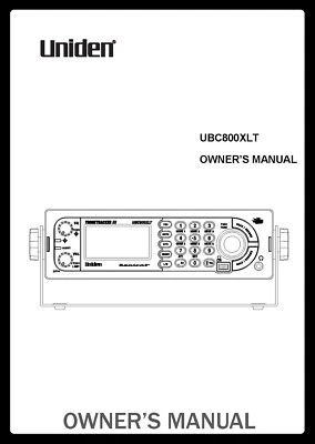 Uniden UBC800XLT Instructions Operating Manual User Guide COIL BOUND - Image 1 of 4