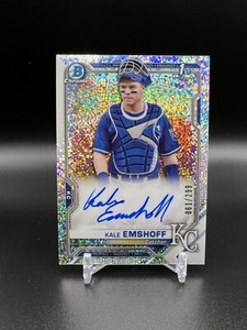 Kale Emshoff 2021 Bowman Chrome 1st Speckle Auto #'d /299 Royals - #CPA-KE