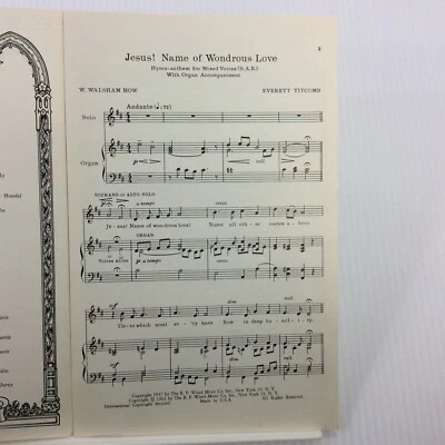 Lote 34 Partituras Coro Jesús Nombre del Amor Maravilloso Madera Octavo Sagrado FD62476 Foto 1 de 4