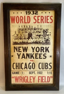 Vintage 1932 World Series Poster New York Yankees Chicago Cubs Wrigley Original? - Picture 1 of 20