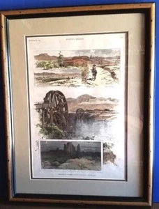 FRONTIER COLORADO 1886 DRUCK BEWÄSSERUNG HARPERS WÖCHENTLICH CHARLES GRAHAM GERAHMT CO - Bild 1 von 5