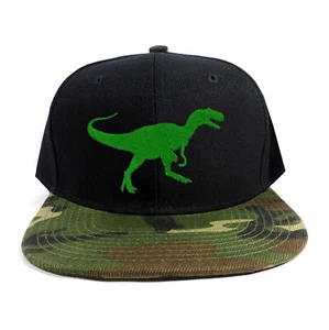 Kid's Favorite Dinosaur Tyrannosaurus Baseball Cap Hat Snapback! CAMOUFLAGE CAMO - Picture 1 of 3