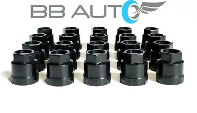 SET OF 20 NEW 82-92 CAMARO FIREBIRD SCREW ON BLACK LUG NUT COVERS CAPS - Image 1 of 3