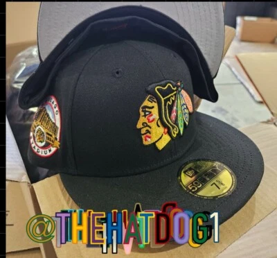 New Era Chicago Blackhawks Stadium Anniversary 59fifty Fitted Hat Size 7 1/8 - Image 1 of 2