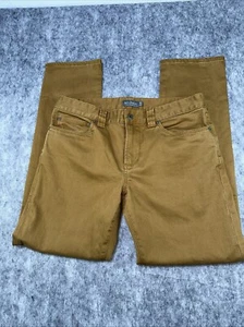 Jeans uomo LL Bean Signature slim taglio dritto taglia 34Wx30 senape marrone scuro - Foto 1 di 10
