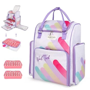 Large Nail Polish Organizer Bag 33L Case Holds 80 Bottles (15ml/0.5 fl.oz) - Picture 1 of 6
