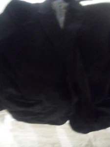 Stafford Essentials Vtg Men's 48R Black Corduroy Blazer Sport Coat Jacket - Picture 1 of 6