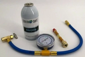 R600a Modern Refrigerant, Gauge & Proseal w Dye Mini Direct Inject Kit #8064 - Picture 1 of 4