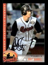 MAT GAMEL SIGNED 2009 MULTIAD NASHVILLE SOUNDS #14 ON-CARD AUTO