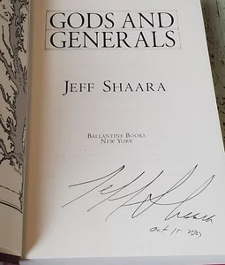 FLAT SIGNED Gods and Generals : A Novel of the Civil War by Jeff Shaara (1996) - Picture 1 of 3