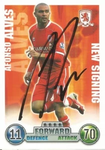 AFONSO ALVES SIGNED MIDDLESBROUGH 2007/2008 MATCH ATTAX TRADING CARD+COA - Picture 1 of 1