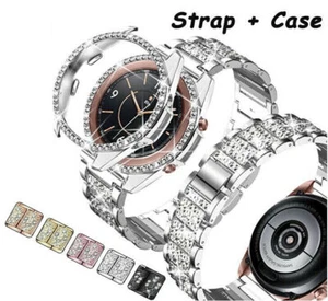 Bling Metal Watch Band + Diamond Case For Samsung Galaxy Watch 4 5 6 40mm 44mm - Picture 1 of 19