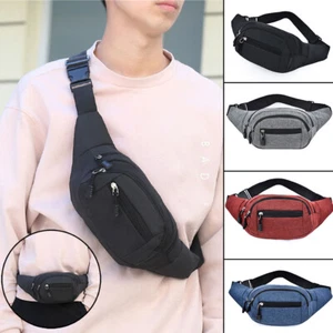 Mens Womens Waist Bag Fanny Pack Crossbody Bag Phone Pouch Wallet Holiday Travel - Picture 1 of 19