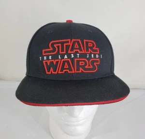 Star Wars The Last Jedi Movie Hat Adult Snapback Cap Black 3D Embroide Flat Bill - Picture 1 of 11