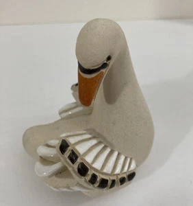 Artesanía Rinconada Arcilla y Esmalte Cisne Uruguay Hecho a Mano - Imagen 1 de 8