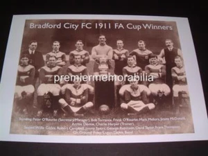 BRADFORD CITY FC 1911 FA CUP FINAL JIMMY SPEIRS & TEAM EXCLUSIVE A4 PRINT - Picture 1 of 1