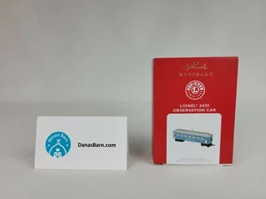 Hallmark Keepsake Ornament 2021 ~ Lionel 2431 Observation Car - Picture 1 of 9