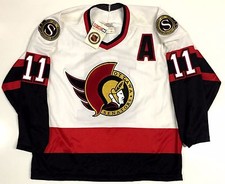 DANIEL ALFREDSSON OTTAWA SENATORS 1990'S CCM MASKA REPLICA JERSEY NEW WITH TAGS
