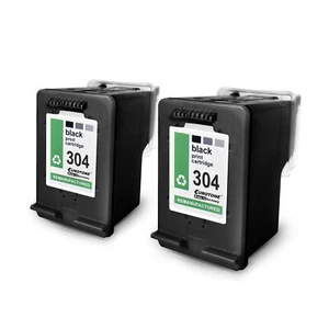 2x Toner for HP 3700 3730 3732, 304XL BK 304 XL Black - Zdjęcie 1 z 5
