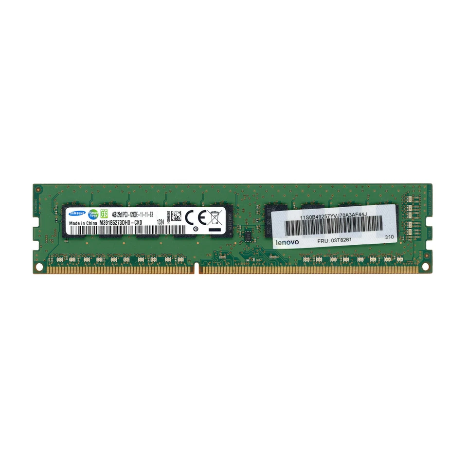 Server RAM Lenovo 03T8261 M391B5273DH0-CK0 4GB DDR3 1600MHz Unbuffered ECC - Image 1 of 1