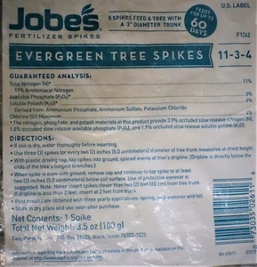 Jobe's 01611 15 Pack Evergreen Fertilizer Food Spikes - Quantity 15 - Picture 1 of 2