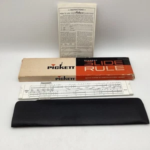 Vintage Pickett Microline 120T Schüler Rechenschieber mit Lederhülle Box und Handbuch - Bild 1 von 12