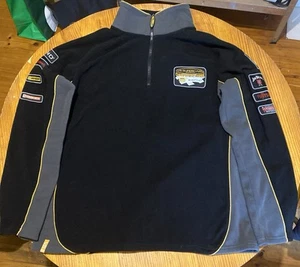 Vintage V8 Supercars Australia Black/Grey 1/4 Zip Polar Fleece Jumper- Size XL. - Picture 1 of 17