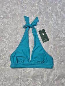 Neu mit Etikett Halara Neckholder-Top Badeanzug Damen Größe XS türkis wattiert  - Bild 1 von 6