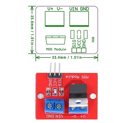 4Pcs IRF520 MOSFET Driver Module For 0-24V PWM LED Dimmer And Motor Speed - Image 1 of 4