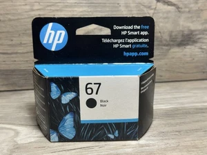 HP 67  Original Ink Cartridge Black New Sealed Exp. Date Jan 2024 - Picture 1 of 6
