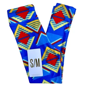 NEW Lularoe Leggings Girls S/M (sz 2-8) Colorful Geometric Buttery Soft Stretch - Picture 1 of 12