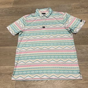 Bad Birdie Poloshirt Herren Medium Bunt Southwest Aztec - Bild 1 von 9