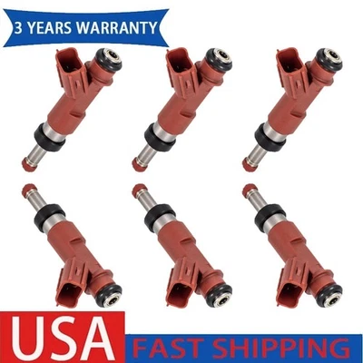 燃油喷射器 6 件套 适用于丰田 Sienna 3.5L V6 2007 2008 2009 2010 FJ763 美国 — 第 1/4 张图片