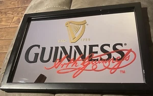 "Letrero espejo bar pub bar pub cerveza Guinness 18x13"" Arth Guinness hombre cueva" - Imagen 1 de 8