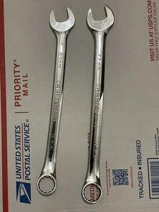 Craftsman Professional 44951 44952 USA 21mm 22mm Polished Combination Wrench Set - Picture 1 of 9