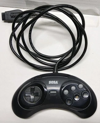 Sega Genesis 6-Button Controller MK-1653 - OEM TESTED-WORKS - Image 1 of 4