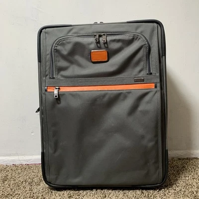 TUMI - Alpha 2 Wheeled Rolling - Gray with Orange Carry On Luggage Bag - Image 1 of 4