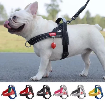 Bulldog Harness Vest In Traction Breathable Breed Flat Dog Harness - Image 1 of 4