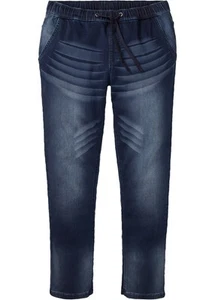 Herren Regular Fit Sweat-Jeans mit Gummibund U-Größe Gr 32 Dunkelblau Denim Neu* - Bild 1 von 1