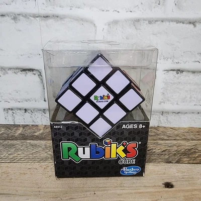 Rubiks Cube 3x3 Original Brain Teaser Puzzle Strategy w/Stand Hasbro New In Box - Image 1 of 4