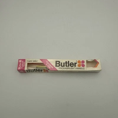 NEW Butler Proxabrush Plastic Handle pink #605P sealed dental care vintage - Image 1 of 4