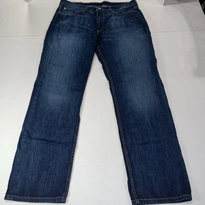 Jeans uomo Levi’s 514 36x32 taglio dritto denim lavaggio scuro made in Mexico C92 - Foto 1 di 16