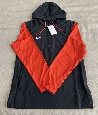 Nike Football Pregame 1/4 Zip Player Jacket Black Orange Men’s S FJ9536-013 NEW - Image 1 of 4