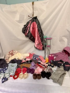 50+ Lot AMERICAN GIRL Clothes & Accessories for 18'' Doll Footwear Crutches Etc - Picture 1 of 12