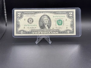 💵 2013 $2 Bill B47570149A • Crisp Jefferson Note • New York District 💎 - Picture 1 of 2